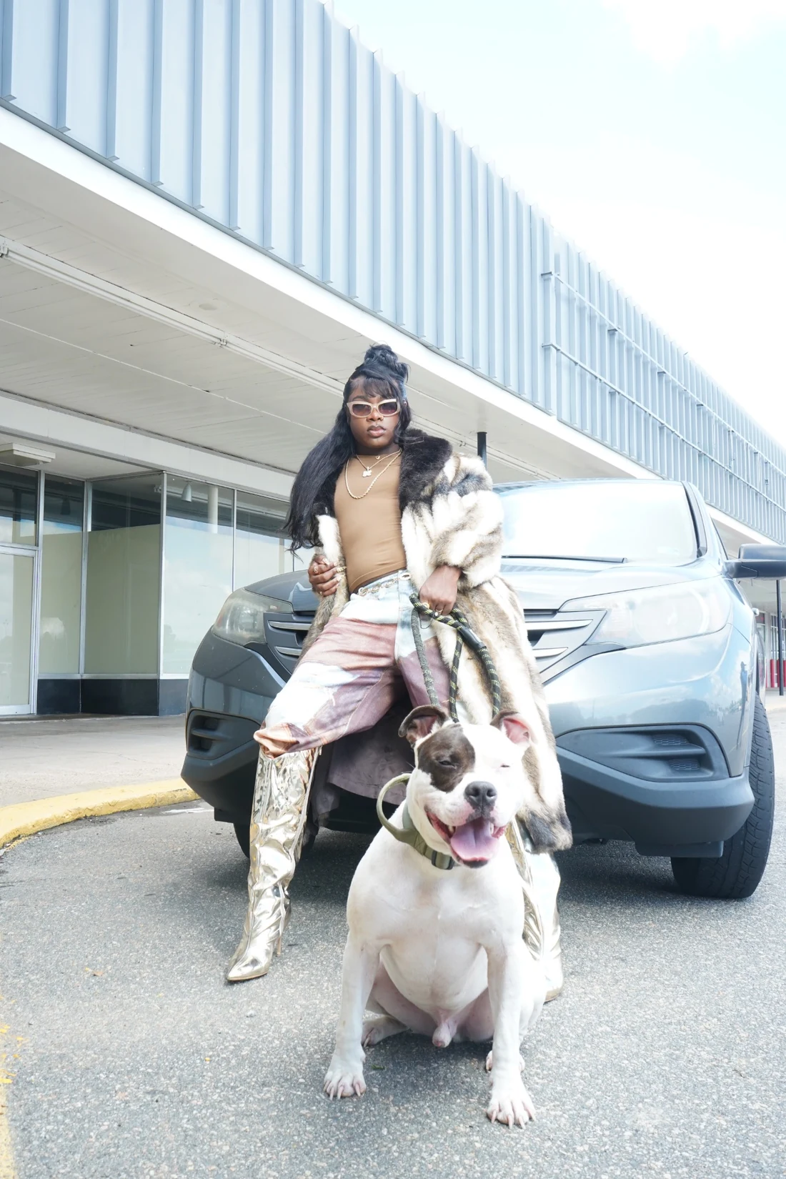 Lo-Key with their dog on location